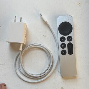 Apple Silver Remote and Charger Set